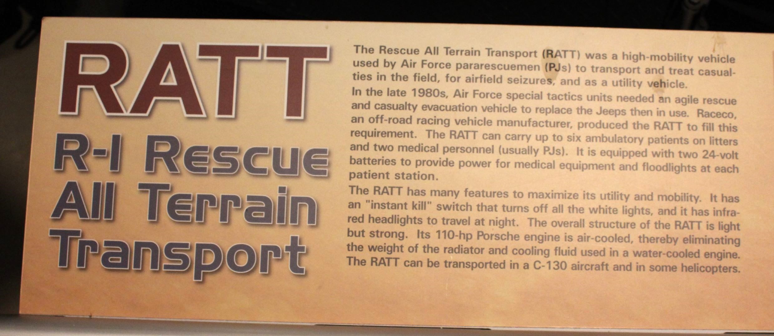 Warwheels r 1 rescue all terrain transport ratt photos